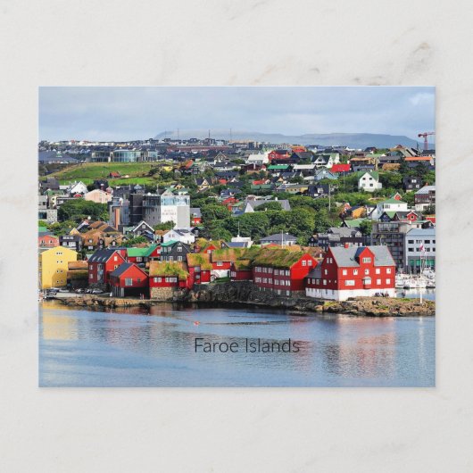 Carte Postale Îles Féroé, vue panoramique sur Torshavn (Devant)