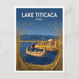 Carte Postale Îles flottantes d'Uros, lac Titicaca, Puno, Pérou