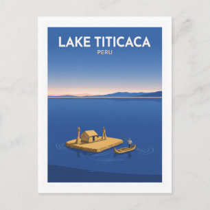 Carte Postale Îles flottantes d'Uros, lac Titicaca Puno Pérou