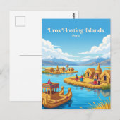 Carte Postale Îles flottantes Uros Pérou (Devant / Derrière)