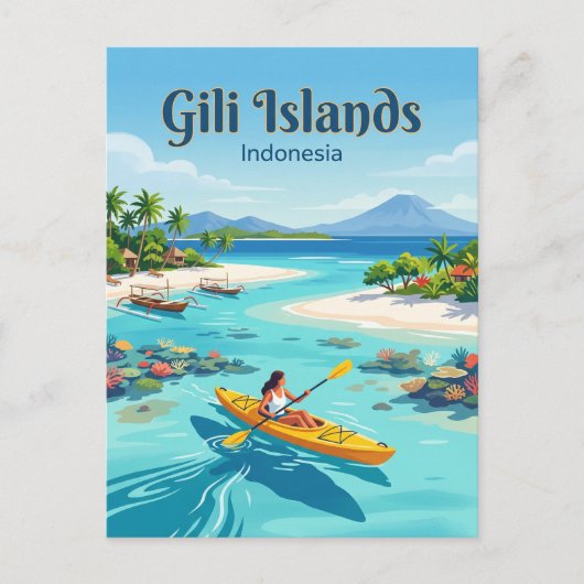 Carte Postale Îles Gili Indonésie (Devant)