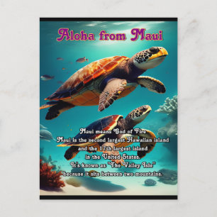 Carte Postale Iles hawaïennes Maui Aloha