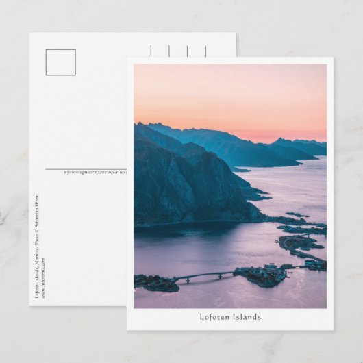 Carte Postale Iles Lofoten Norvège (Devant / Derrière)