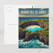 Carte Postale Îles Marietas Playa Cachée Mexique (Devant / Derrière)
