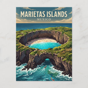 Carte Postale Îles Marietas Playa Cachée Mexique
