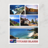 Carte Postale Îles Pitcairn - Mosaïque - (Devant)
