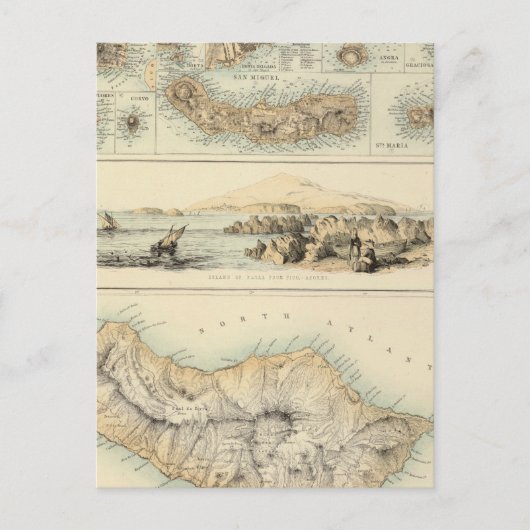 Carte Postale Îles portugaises dans l'océan Atlantique (Devant)