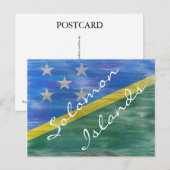 Carte Postale Îles Salomon ont affligé le drapeau (Devant / Derrière)
