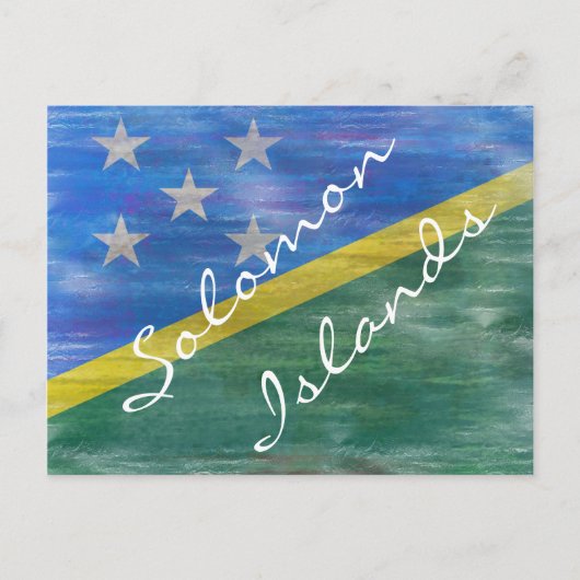 Carte Postale Îles Salomon ont affligé le drapeau (Devant)