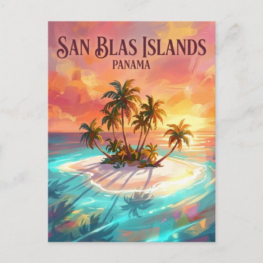 Carte Postale Îles San Blas Panama (Devant)