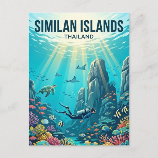 Carte Postale Îles Similan Thaïlande (Devant)