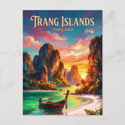 Carte Postale Îles Trang Thaïlande (Devant)