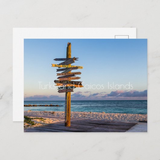 Carte Postale Îles Turques et Caïques (Devant / Derrière)