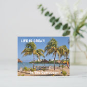 Carte Postale Îles Vierges américaines Plage des Caraïbes Océan (Debout devant)