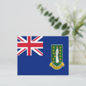 Carte Postale Îles Vierges britanniques - Drapeau - (Debout devant)