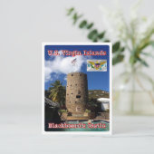 Carte Postale Îles Vierges - Château de Barbe Noire - (Debout devant)