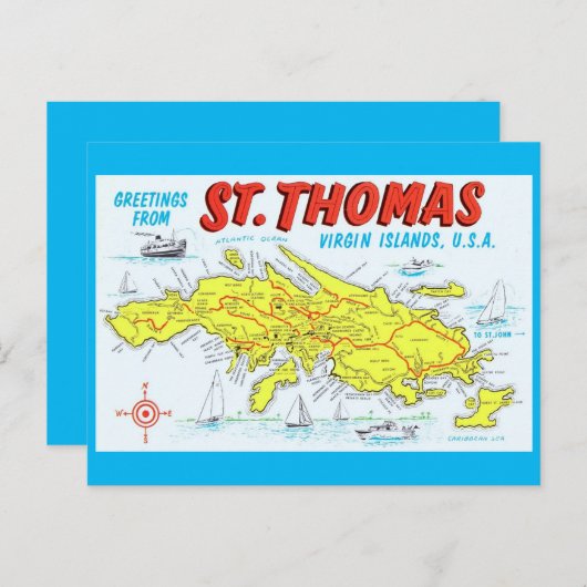 Carte Postale Îles Vierges St. Thomas (Devant / Derrière)