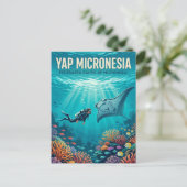 Carte Postale Îles Yap, États fédérés de Micronésie (Debout devant)