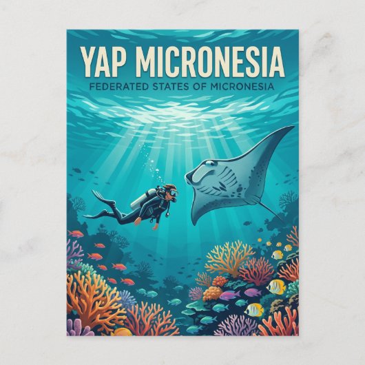 Carte Postale Îles Yap, États fédérés de Micronésie (Devant)