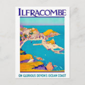 Carte Postale Ilfracombe, Côte du Devon, vue sur la région, voya (Devant)