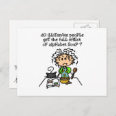 Carte Postale Illettrer l'Humour populaire (Devant / Derrière)