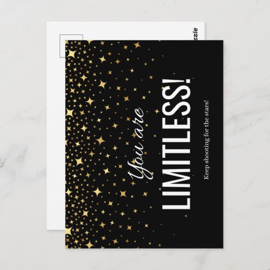 Carte postale illimitée (noir) (Devant / Derrière)