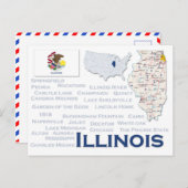 Carte postale "Illinois" (Devant / Derrière)