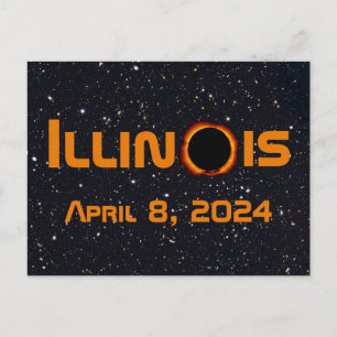 Carte Postale Illinois 2024 Total Solaire Eclipse