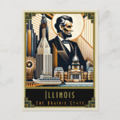 Carte Postale Illinois | Art déco (Devant)