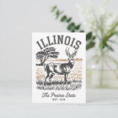Carte Postale Illinois L'Est De L'État Des Prairies. 1818 Deer T (Debout devant)