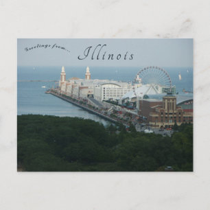 Carte Postale Illinois Pier de la marine de Chicago
