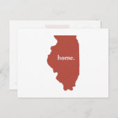 Carte Postale Illinois rouge (Devant / Derrière)