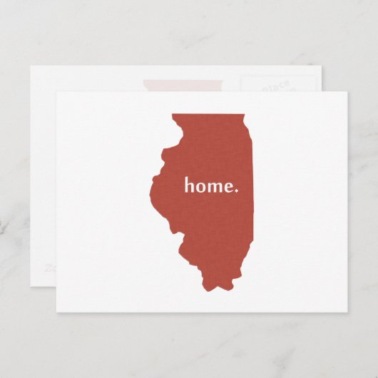 Carte Postale Illinois rouge (Devant / Derrière)