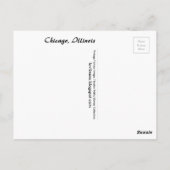 Carte Postale Illinois, salutations de Chicago (Dos)