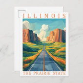 Carte Postale Illinois the Prairie State USA Travel Place (Devant / Derrière)