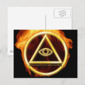 Carte Postale Illuminati en feu (Devant / Derrière)