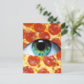 Carte Postale Illuminati Pizza (Debout devant)