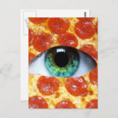 Carte Postale Illuminati Pizza (Devant / Derrière)