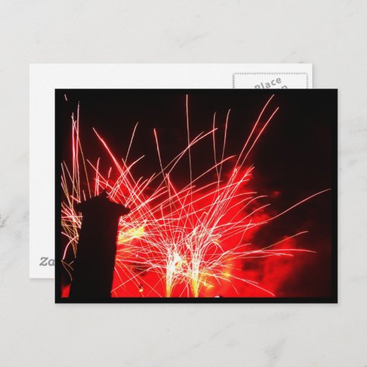 Carte Postale Illuminations Feux d'artifice (Devant / Derrière)