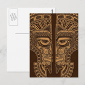 Carte Postale Illusion Brown du masque Maya Twins (Devant / Derrière)