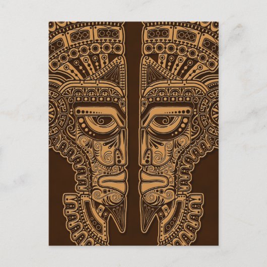 Carte Postale Illusion Brown du masque Maya Twins (Devant)