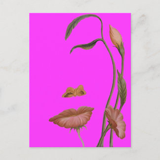 Carte Postale Illusion de fleur faciale