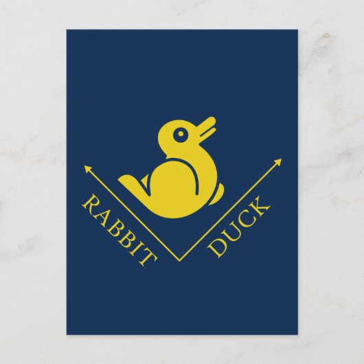 Carte Postale Illusion de lapin de canard (Devant)