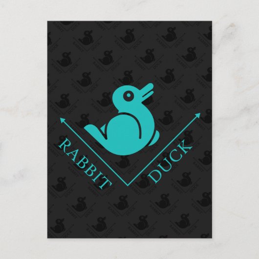 Carte Postale Illusion de lapin de canard (Devant)