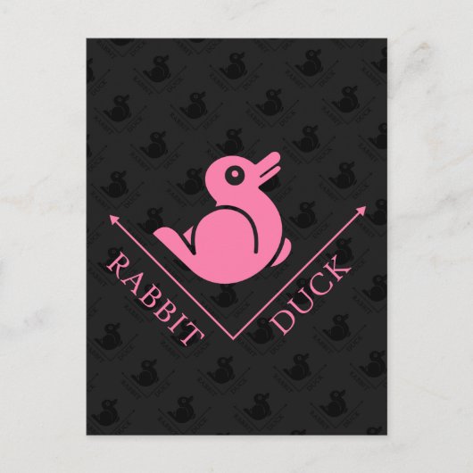 Carte Postale Illusion de lapin de canard (Devant)
