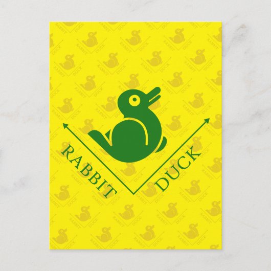 Carte Postale Illusion de lapin de canard (Devant)
