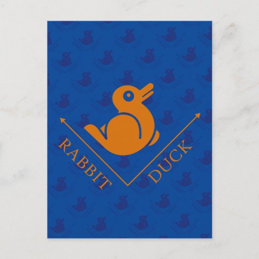 Carte Postale Illusion de lapin de canard (Devant)