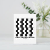 Carte Postale Illusion de l'échiquier décalé (illusion optique) (Debout devant)