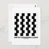 Carte Postale Illusion de l'échiquier décalé (illusion optique) (Devant / Derrière)