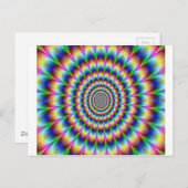 Carte Postale Illusion de mouvement du cercle psychédélique éblo (Devant / Derrière)